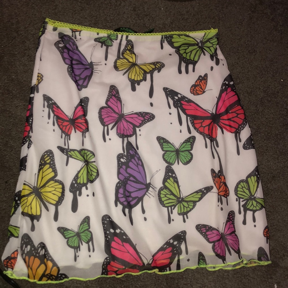 Butterfly mini skirt